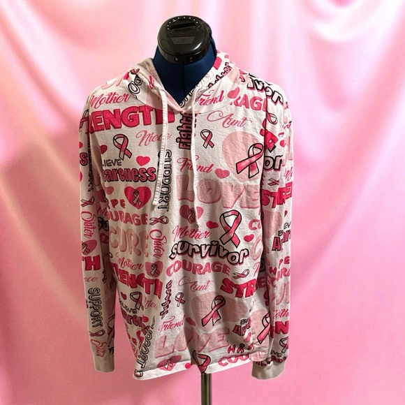 On Fire Tops - On Fire Breast Cancer Awareness Graphic Hoodie